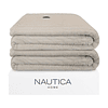 Pack 2 Mantas de cama Nautica Home Jacquard Franela ultrasuave 127x178cm