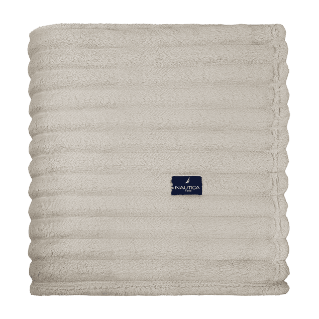 Pack 2 Mantas de cama Nautica Home Jacquard Franela ultrasuave 127x178cm