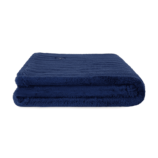 Manta de cama Nautica Home Jacquard Franela ultrasuave 127x178cm azul