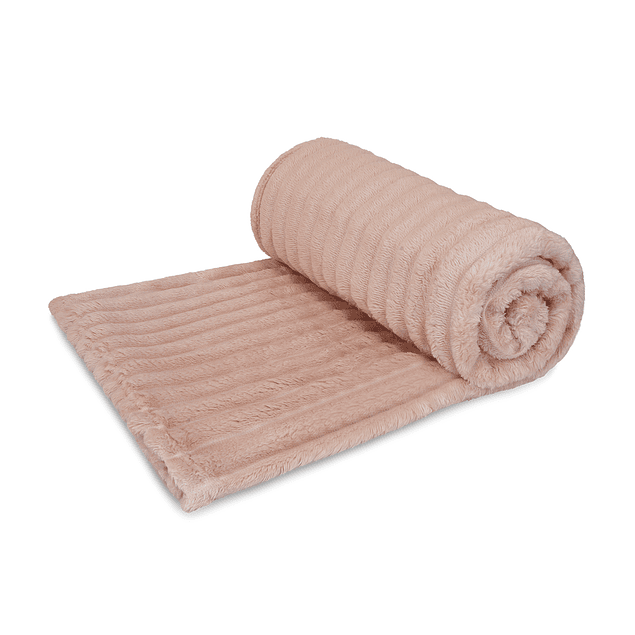 Manta de cama Nautica Home Jacquard Franela ultrasuave 127x178cm rosa