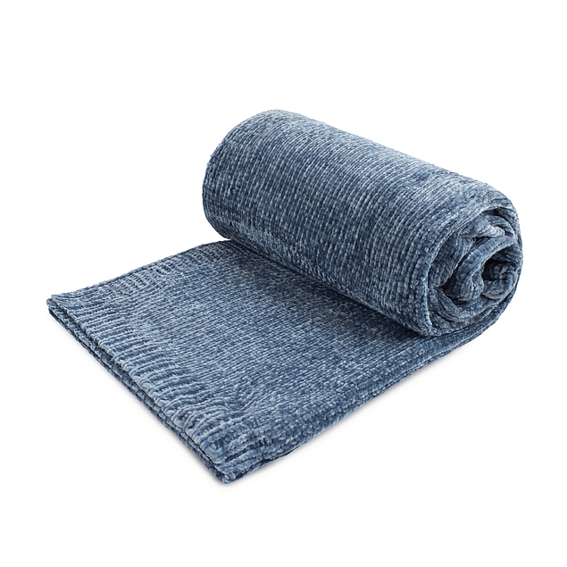 Pack 2 Mantas de Cama Nautica Home Shiny suavidad de lujo 127x152cm azul