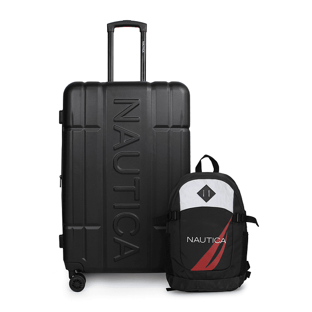 Pack Maleta grande 23k Amsterdam negra + Mochila Atlas Nautica