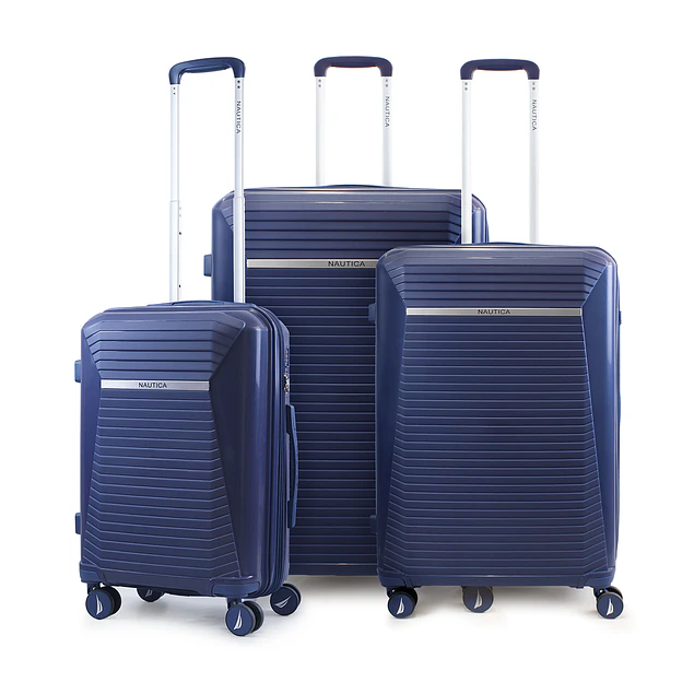 Set 3 Maletas Nautica Niza S+M+L Cabina 10k Mediana 20k y Grande 23k azul