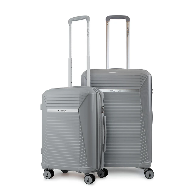 Pack 2 maletas Nautica Niza cabina 10k y mediana 20k gris