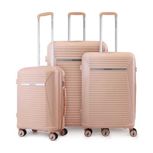 Set 3 Maletas Nautica Niza S+M+L Cabina 10k Mediana 20k y Grande 23k rosa