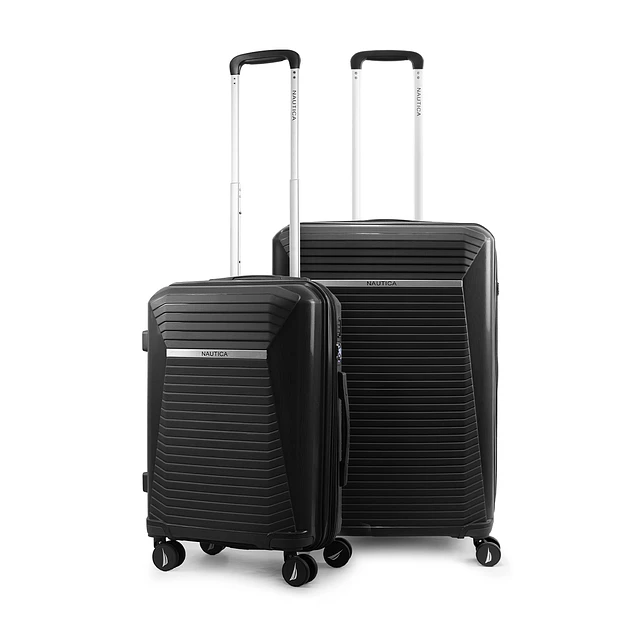 Pack 2 maletas Nautica Niza cabina 10k y mediana 20k negra