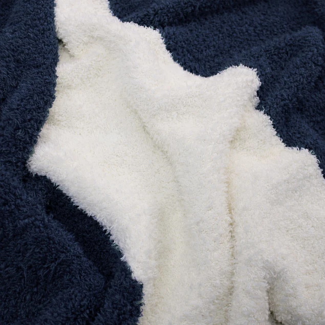 Manta de franela Nautica 127x152 Fluffy cama sofá suavidad superior azul marino