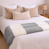 Manta de franela Nautica 127x152 Fluffy cama sofá suavidad superior gris
