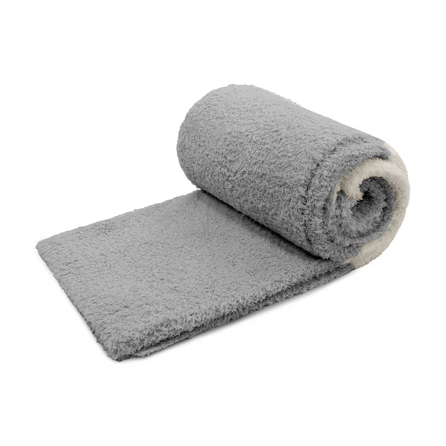 Manta de franela Nautica 127x152 Fluffy cama sofá suavidad superior gris