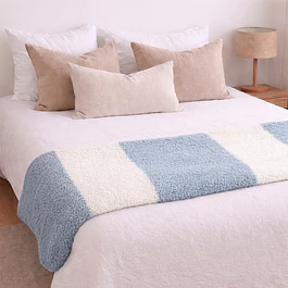 Manta de franela Nautica 127x152 Fluffy cama sofá suavidad superior celeste