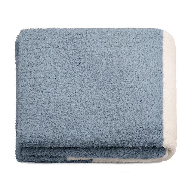 Manta de franela Nautica 127x152 Fluffy cama sofá suavidad superior celeste