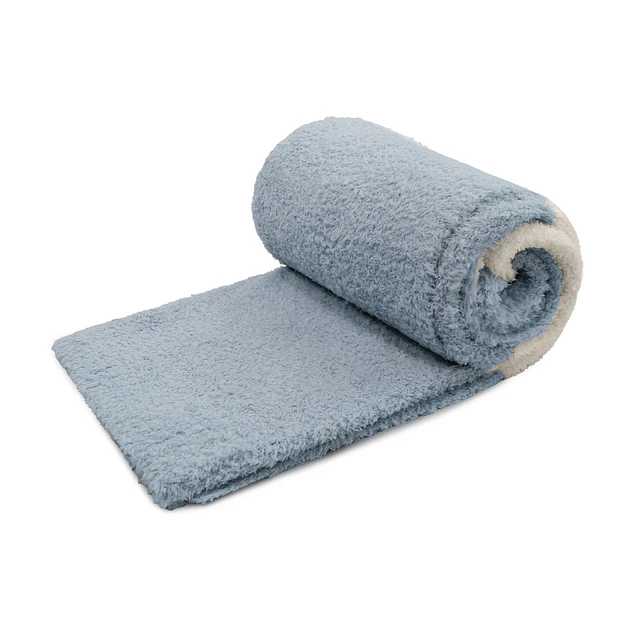 Manta de franela Nautica 127x152 Fluffy cama sofá suavidad superior celeste