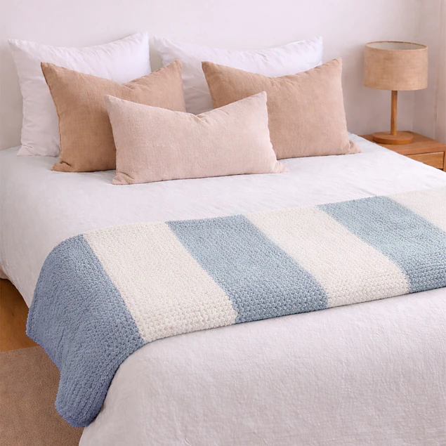 Manta de franela Nautica 127x152 Waffle cama sofá suavidad superior celeste