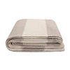 Manta de franela Nautica 127x152 Waffle cama sofá suavidad superior taupe