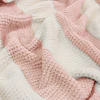 Manta de franela Nautica 127x152 Waffle cama sofá suavidad superior rosa