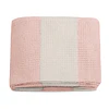 Manta de franela Nautica 127x152 Waffle cama sofá suavidad superior rosa