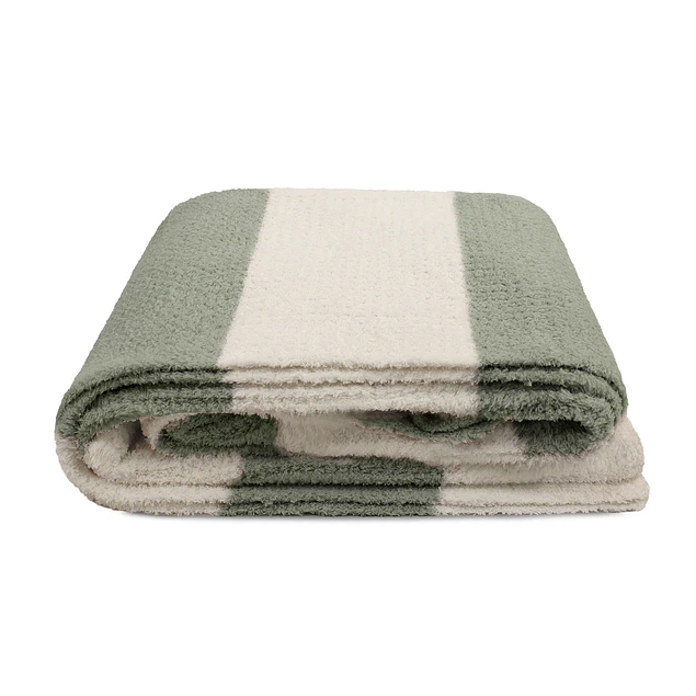 Manta de franela Nautica 127x152 Waffle cama sofá suavidad superior verde