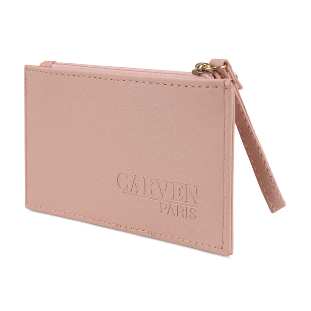Tarjetero billetera mujer con monedero Suny rosado Carven Paris