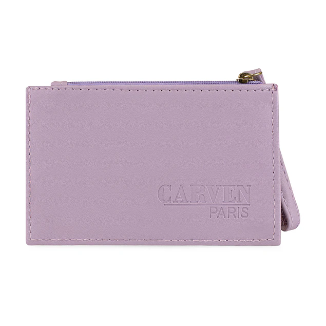 Tarjetero billetera mujer con monedero Suny lila Carven Paris