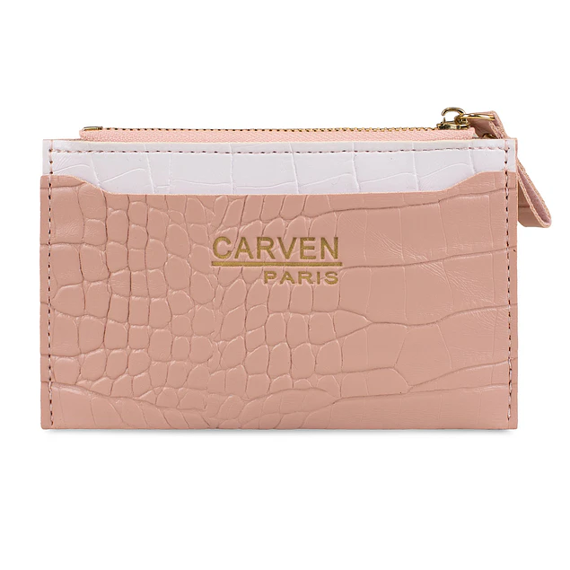 Billetera tarjetero mujer con monedero Zoe rosa Carven