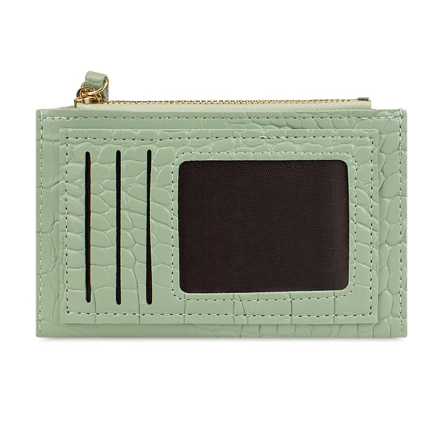 Billetera tarjetero mujer con monedero Zoe verde Carven