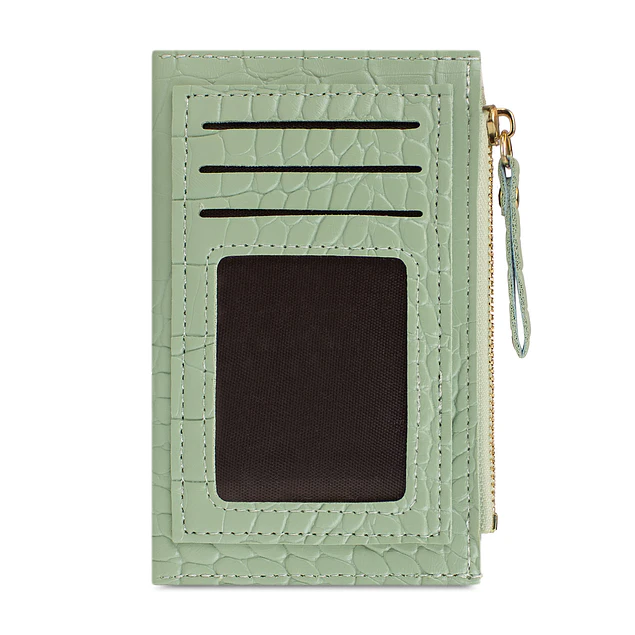 Billetera tarjetero mujer con monedero Zoe verde Carven