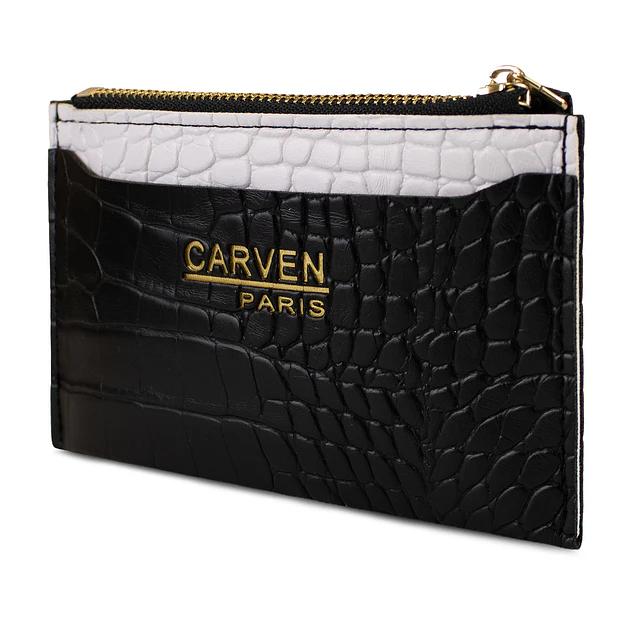 Billetera tarjetero mujer con monedero Zoe negro Carven