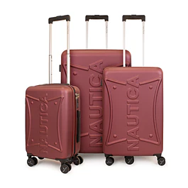 Set 3 Maletas Nautica Crown S+M+L Cabina 10k Mediana 20k Grande 23k burdeo