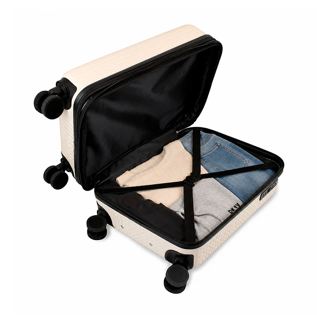 Pack 2 Maletas Donna Karan Hot Town S 10k + L 23k blanca DKNY