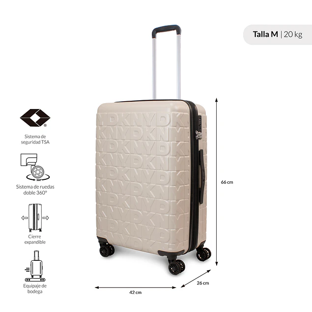 Pack 2 Maletas Donna Karan Meghan S 10k + M 20k beige DKNY
