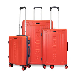 Set 3 Maletas Copper Nautica S+M+L Cabina 10k Mediana 20k y Grande 23k naranja