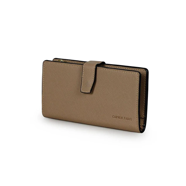 2 Billeteras de mujer Vesta negra y taupe Carven