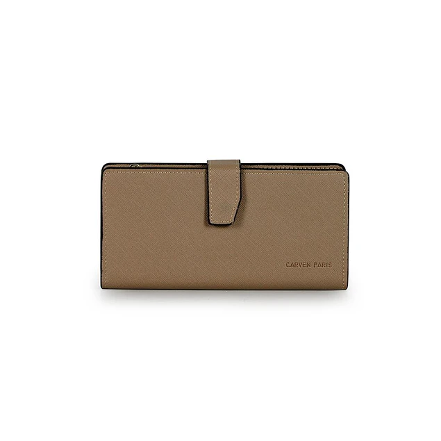 2 Billeteras de mujer Vesta negra y taupe Carven