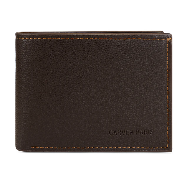 Billetera hombre Bruno café oscuro con monedero Carven Paris