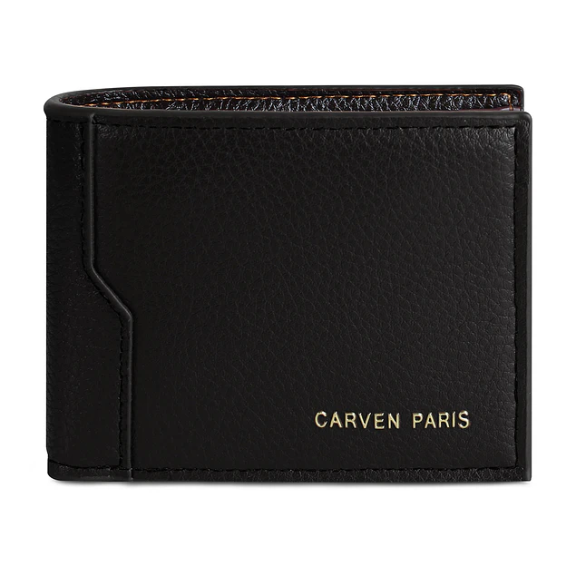 Billetera hombre Dante negra con monedero Carven Paris