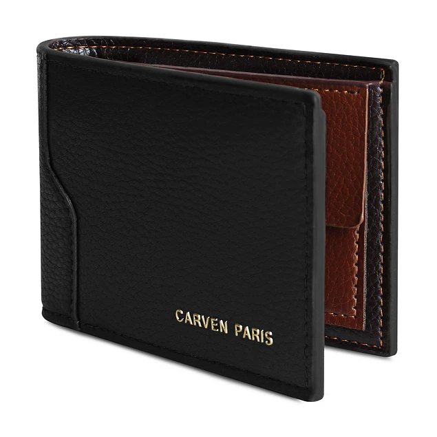 Billetera hombre Dante negra con monedero Carven Paris