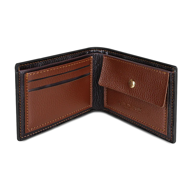 Billetera hombre Dante negra con monedero Carven Paris