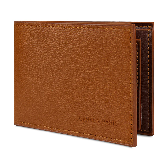 Billetera hombre Bruno café con monedero Carven Paris