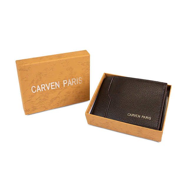 Billetera hombre Dante café con monedero oscuro Carven Paris