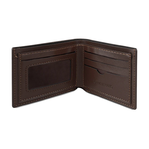 Billetera hombre Milan café oscuro Carven Paris