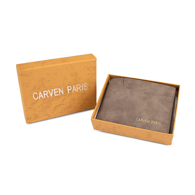 Billetera hombre Jack café oscuro con monedero Carven Paris