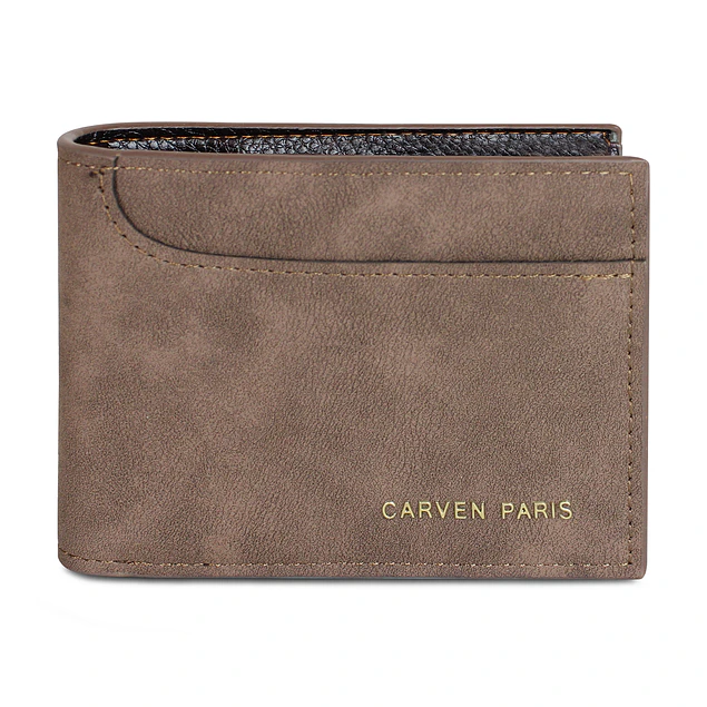 Billetera hombre Jack café oscuro con monedero Carven Paris