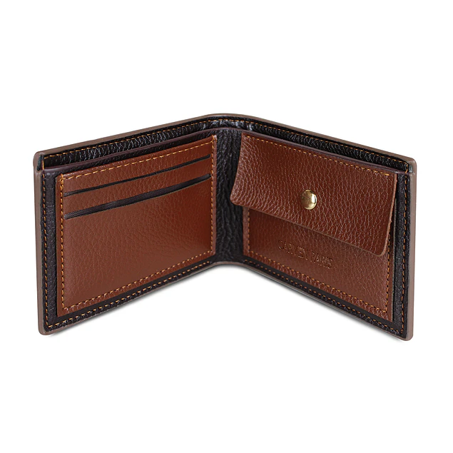 Billetera hombre Jack café oscuro con monedero Carven Paris