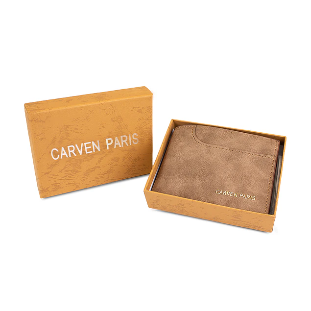Billetera hombre Jack café con monedero Carven Paris