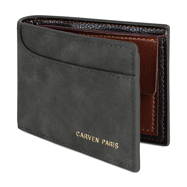 Billetera hombre Jack negra con monedero Carven Paris