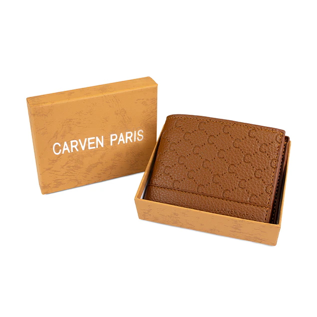 Billetera hombre Lucca café con monedero Carven Paris