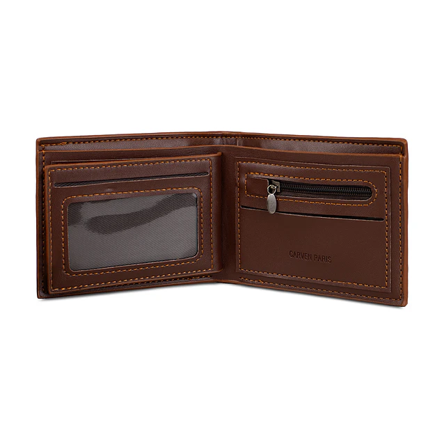 Billetera hombre Lucca café con monedero Carven Paris