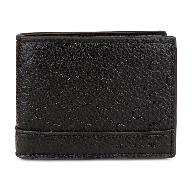 Billetera hombre Lucca negra con monedero Carven Paris