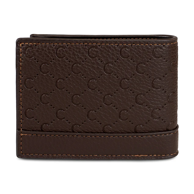 Billetera hombre Lucca café con monedero oscuro Carven Paris