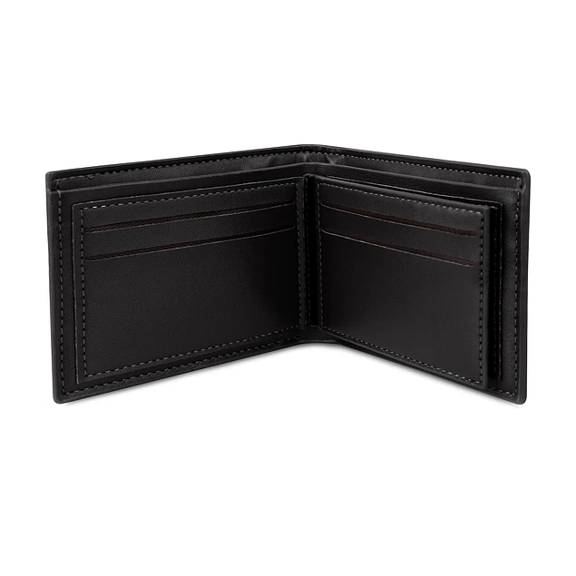 Billetera hombre Gino negra con monedero Carven Paris